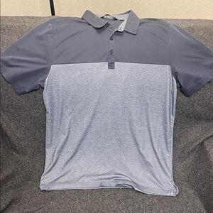 Travis Mathew Two-Tone Gray Polo Shirt